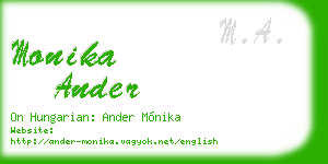 monika ander business card