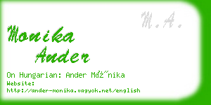 monika ander business card